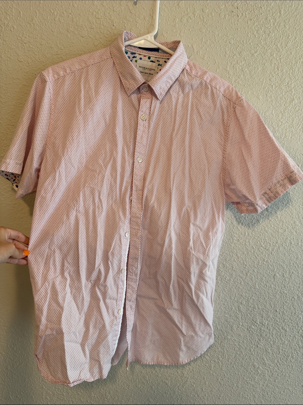 Short Sleeve Pink Dot Shirt by UNKNOWN BRAND
